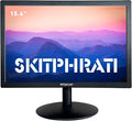 Monitor LED SKitphrati 15.6 Pulgadas | FHD 1080P VA | 99% sRGB | HDMI VGA | Soporte VESA | Negro