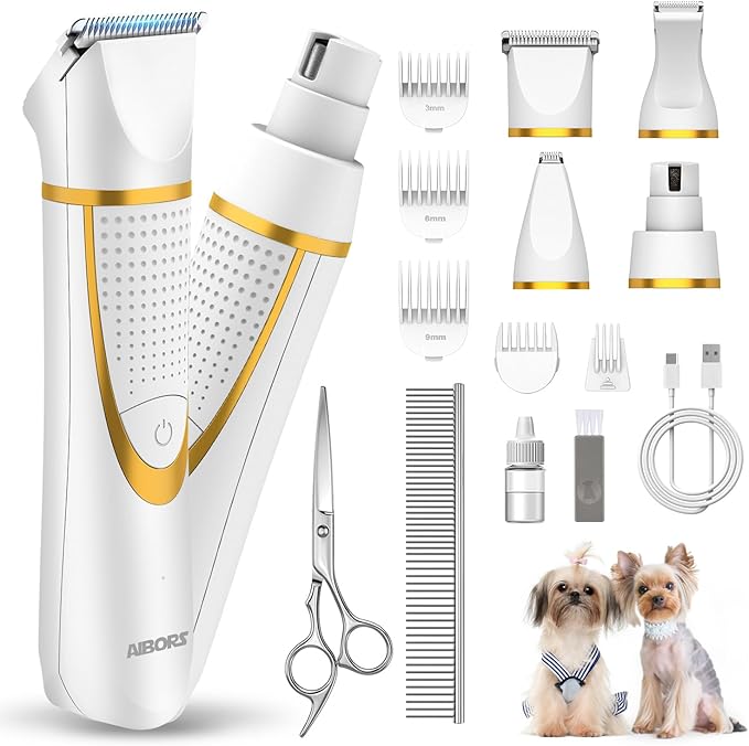 Kit de Grooming 4 en 1 para Perros y Gatos – Usado | Recortador Eléctrico Inalámbrico + Pulidor de Uñas
