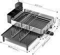 Escurridor de platos extensible Urackify, acero inoxidable, gran capacidad