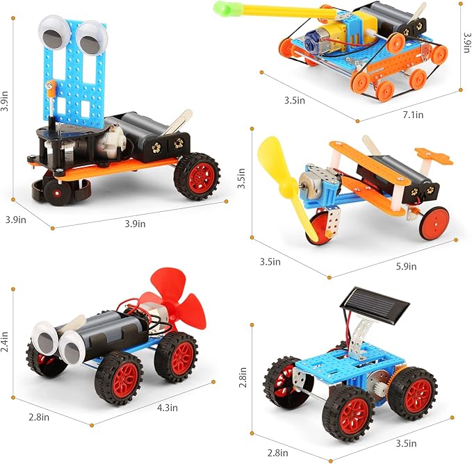 Kit de ciencia STEM para niños de 6 a 8, de 8 a 10 y de 10 a 12 años, manualidades para niños y niñas, regalos de 9 a 12 años, juguetes STEM de construcción de robots y coches para regalos de cumpleaños