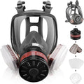 Máscara antigás facial completa - Respirador reutilizable para supervivencia contra gases nucleares y químicos con filtro de carbón activado de 6001cn y 40 mm contra gases