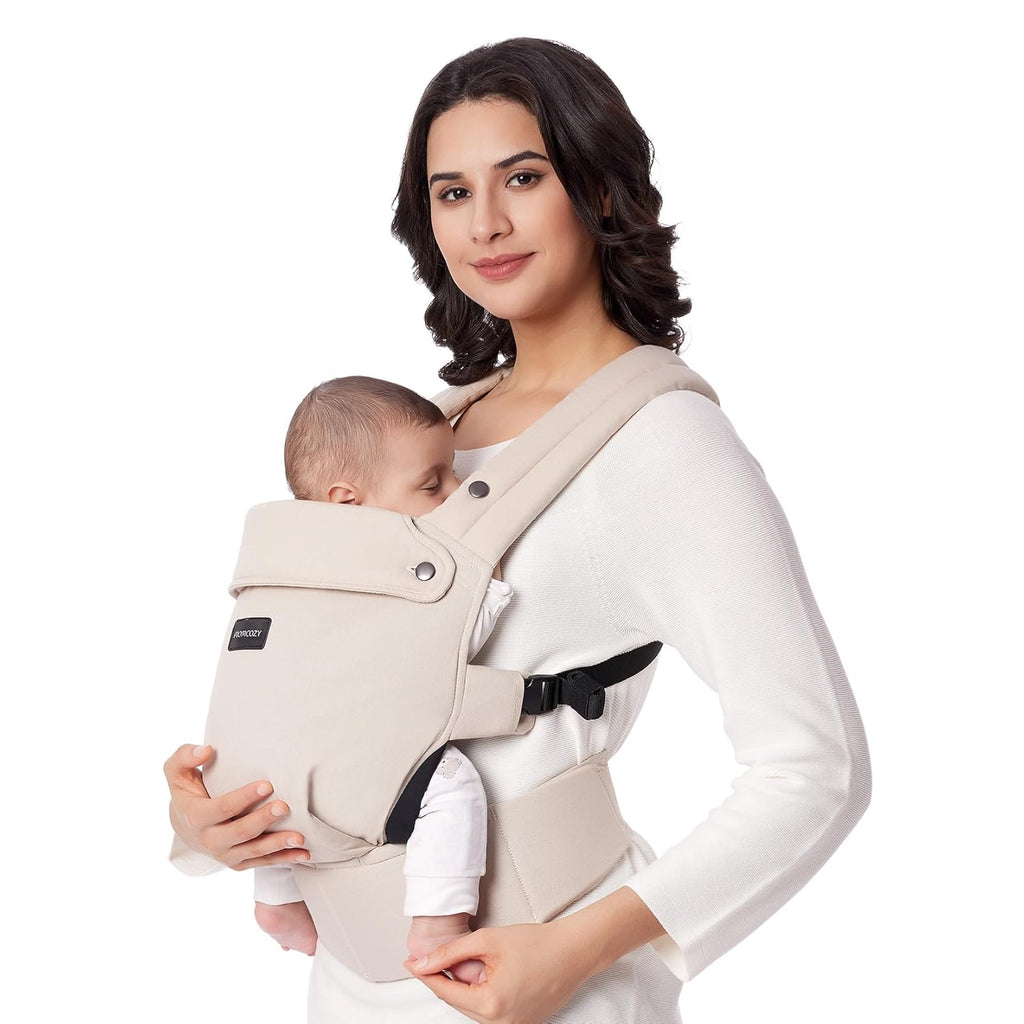 Portabebés Momcozy | Ergonómico, Cómodo y Ligero | Para 3-20 kg | Fácil de Poner | Ideal para Cargar Manos Libres | Soporte Lumbar Mejorado | Purehug