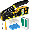 FALTAN PIEZAS  – Kit de Crimpado Brileine RJ45 Cat6 con Probador de Red y 50 Conectores