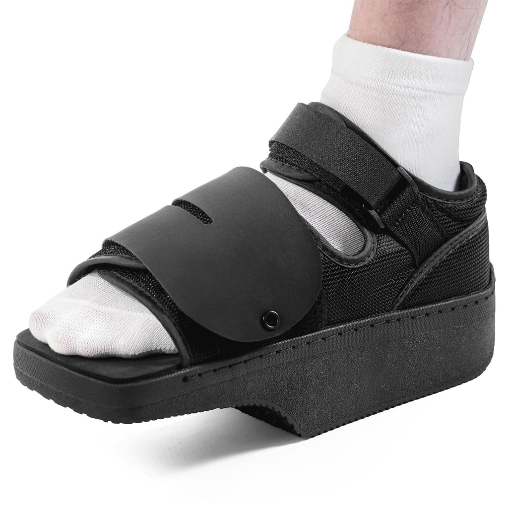 Zapato de descarga para el antepié Estinko - Zapato de cuña postoperatorio - Zapato ortopédico de curación sin apoyo de peso para dedos rotos, juanetes, dedos en martillo, úlceras del pie diabético para hombres y mujeres, XL
