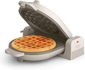 Wafflera Bella Flip-n-Store 1000W – Antiadherente Cerámica EverGood, Compacta y Plegable, Color Oatmilk