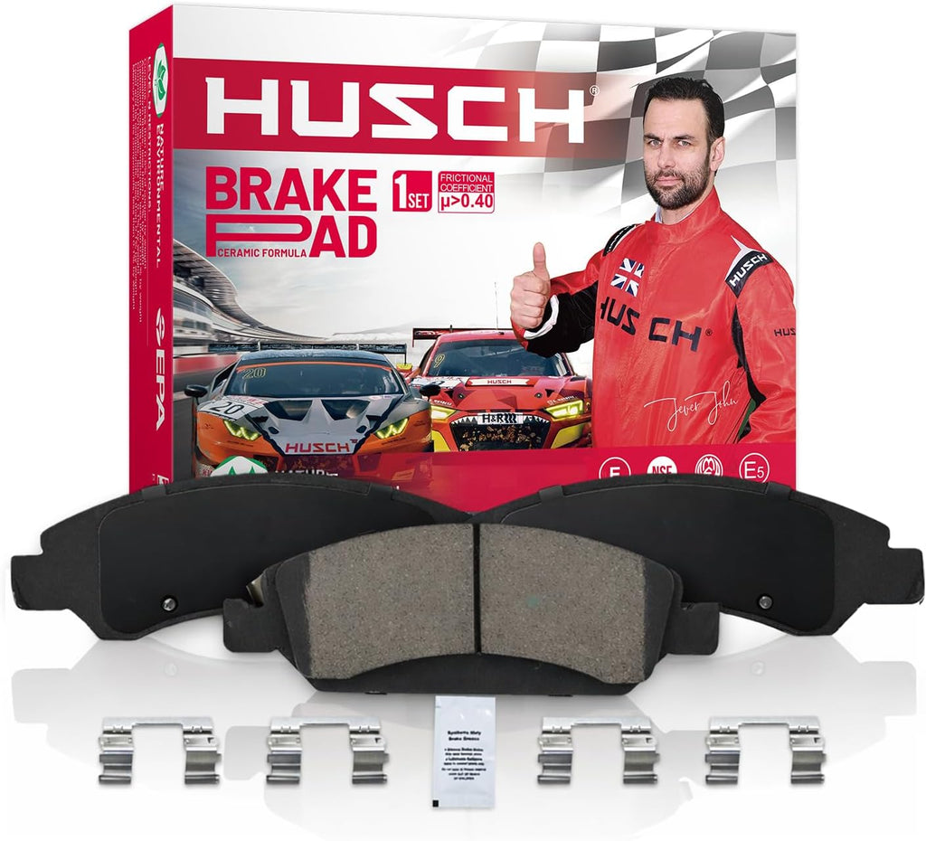 Kit de pastillas de freno cerámicas delanteras HUSCH D1730 compatible con Ford Fiesta 2014-2019