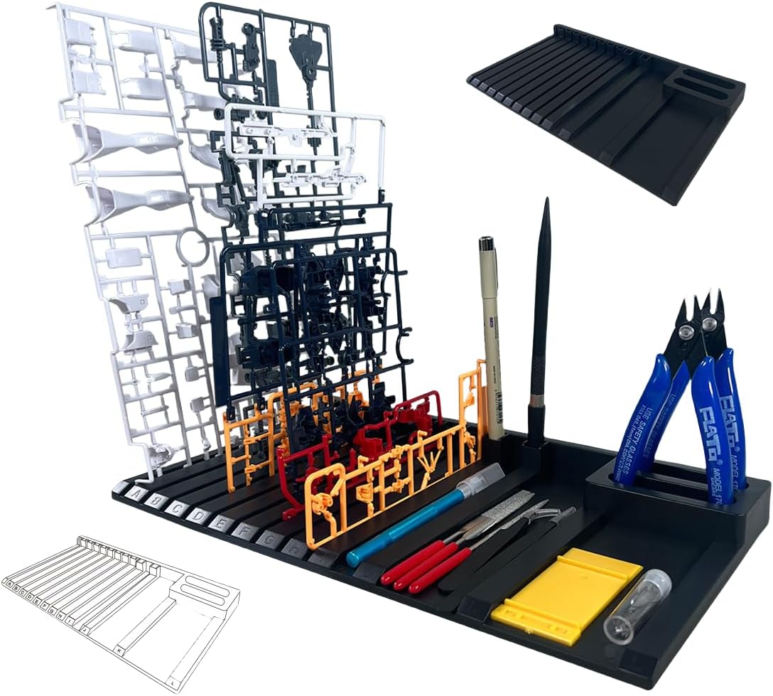Caja Organizadora Yaroocvn para Piezas de Modelos DIY | Estante Plástico para Modelos Gundam, Figuras de Acción y Accesorios (1 pieza)
