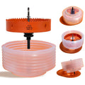 USADO-Sierra de corona VIKITON de 6-1/8 pulgadas para luces empotradas, cortador de agujeros de 6.1 pulgadas con recolector de polvo para iluminación LED empotrada de 6 pulgadas y madera, metal, paneles de yeso, construcción bimetálica.