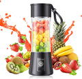 Licuadora portátil YFIXQNSU para batidos y licuados: mini licuadora con 6 cuchillas de acero inoxidable para una mezcla potente. Exprimidor con vaso de viaje de 380 ml para picnic/gimnasio/oficina.