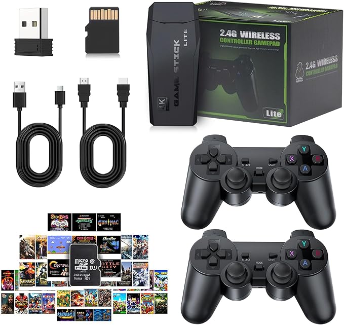 Consola Retro Inalámbrica con 25,000+ Juegos, Salida 4K HDMI y Control 2.4GHz – Blanca