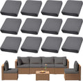 12 piezas de fundas para cojines de exterior, fundas para cojines de patio