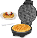 FineMade Wafflera Clasica Redonda 18cm | Mini Maquina de Waffles Antiadherente Waffles Finos y Crujientes Negra ( ARTICULO VIENE COMO SE MUESTRA EN LA SEGUNDA IMAGEN )