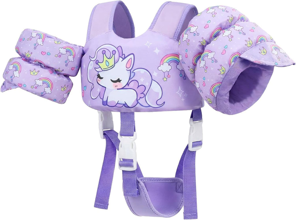 Chaleco de Flotacion Gogokids para Ninos de 24 a 66 Libras | Flotadores con Doble Hebilla de Seguridad y Correas Desmontables | Ninos y Ninas de 1 a 7 Anos