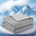 Edredón refrescante tamaño queen, manta refrescante de doble cara para personas con calor y sudoración nocturna, manta transpirable Arc-Chill Q-Max > 0.4, edredón ligero y frío (80'' x 90'', gris claro) 