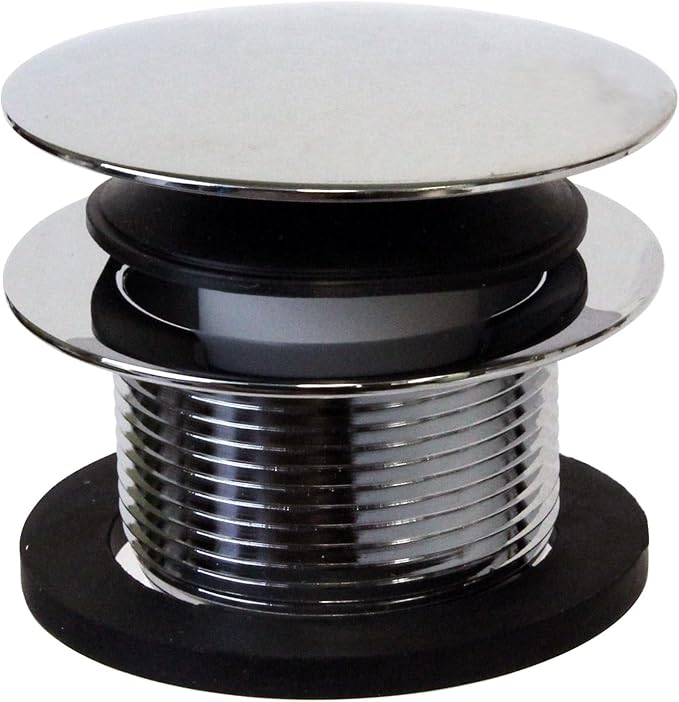 Tapón de desagüe para bañera Westbrass D398R-26 de 1-1/2" con rosca gruesa NPSM, tipo hongo, paquete de 1, cromo pulido