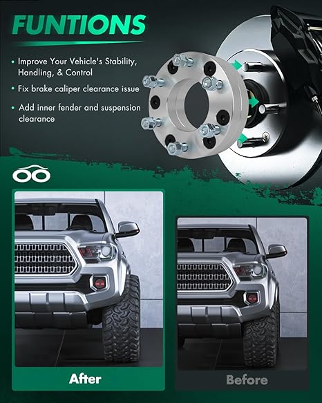 Adaptadores de Rueda 5x135 a 6x5.5 | 2" | Ford Expedition, F-150 y Lincoln