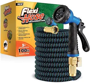 Flexi Hose Expandable Garden Hose con Boquilla 8 Funciones, 100FT