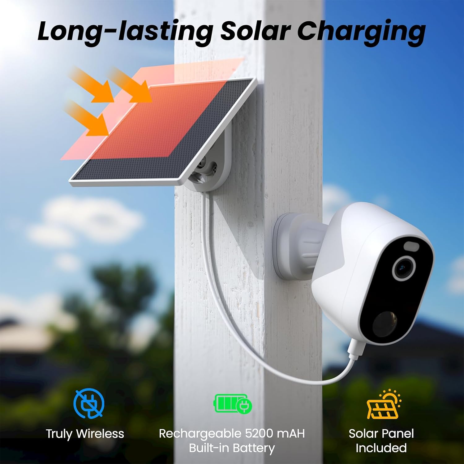 INFIYA Pack 4 Cámaras de Seguridad Inalámbricas Exterior | Solar y Batería | 2K 2.4G | Detección IA | Visión Nocturna Color | Audio Bidireccional | Compatible con Alexa