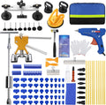 Kit de herramientas ROADGIVE de 97 piezas para reparación de abolladuras en carrocerías de automóviles, kit de reparación de abolladuras que no daña la pintura, con extractor dorado, extractor de abolladuras con martillo deslizante en forma de T