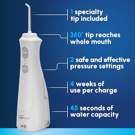 Combo Cepillo Eléctrico Waterpik Cordless Pearl Sensonic + Irrigador de Agua – Cuidado Dental Completo, Recargable, Blanco