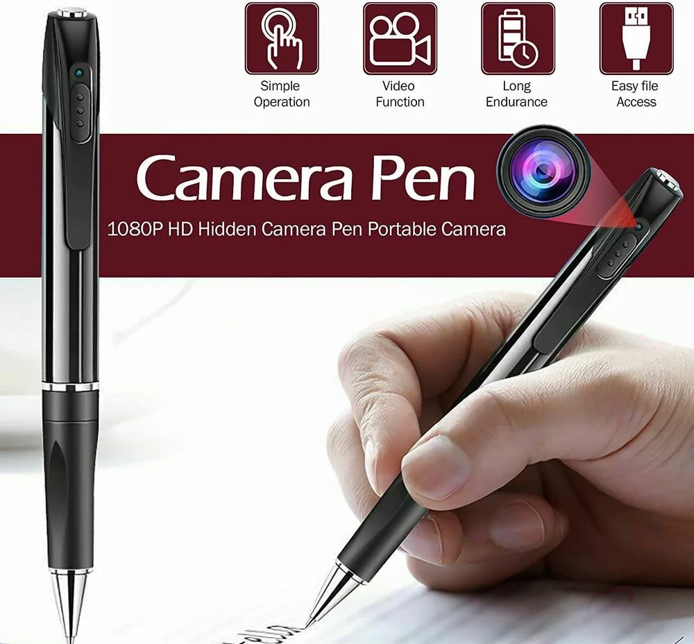 Bolígrafo con Cámara Oculta Black V8 HD 1080P – Grabación Discreta Multifuncional