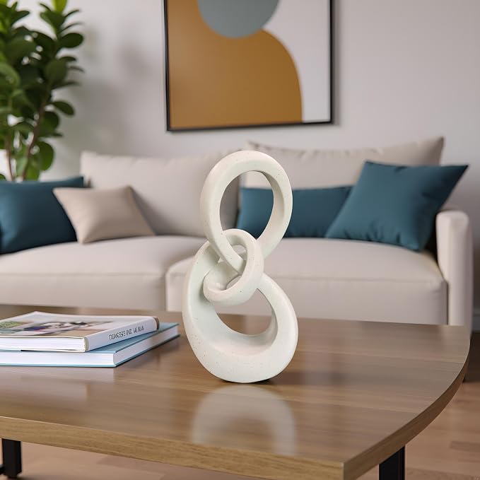 Escultura Decorativa Nota Musical 11.5" – Arte Moderno Abstracto para Hogar, Sala y Escritorio