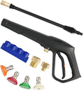 Juego de pistola de lavado a presión, Máx. P.W. 2320 PSI, P.B. 5000 PSI, reemplazo para Ryobi Powerstroke Greenworks, racor M22 de 14 mm y M22 de 15 mm, 4 puntas de boquilla de acero