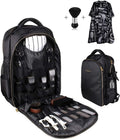 Mochila para barberos con cortapelos, incluye capa y cepillo, gran capacidad, cremallera de cobre puro, resistente al agua, accesorios profesionales para herramientas de corte de cabello.