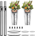 Elevadores ajustables para macetas interiores, inserto de maceta para contenedor grande, elevador de 19.5-32 pulgadas de altura de cama de flores alta, inserto de elevación de metal para cono