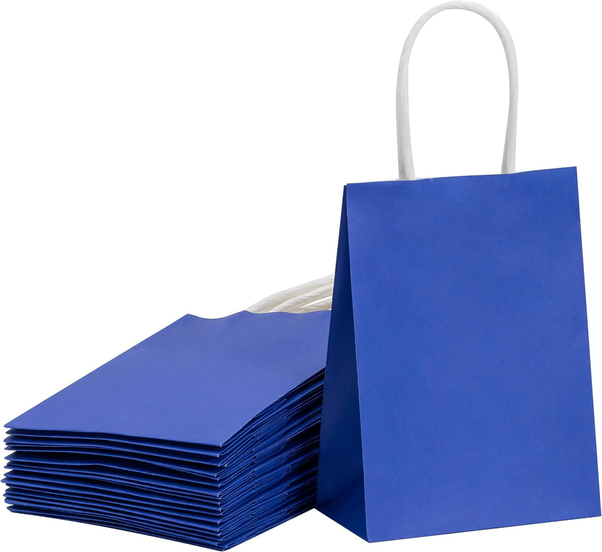 Bolsas de regalo mini azules con asas, paquete de 31 unidades, ideales para recuerdos de fiestas, graduaciones, cumpleaños, color azul marino