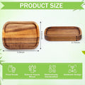 Honeydak 4 piezas de soporte para cucharas de madera de acacia para estufa, hecho a mano, de madera lisa, soporte para cucharones, pinzas, accesorios de cocina, regalos de inauguración de la casa, 5.9 x 4.5 pulgadas