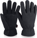 OZERO Guantes de Trabajo de Invierno Aislados a Prueba de Nieve y Frío Guantes de Cuero con Imitación de Lana de Cordero Térmica Gruesa - Agarre Extra Flexible Cálidos para Trabajar en Clima Frío
