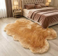 Alfombra de Piel Sintética Café Estilo Borrego Shaggy Ultra Suave 4x6 Pies – Sala y Dormitorio
