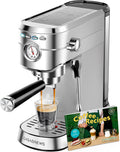 Máquina de Espresso CASABREWS CM5418 20 Bar | Compacta con Vaporizador de Leche | Acero Inoxidable | Tanque Removible de 34oz | Para Cappuccino y Latte