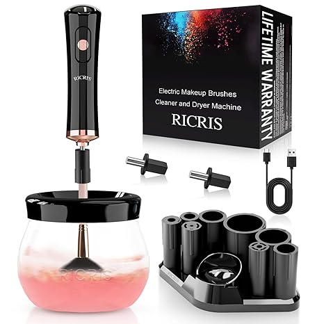 Limpiadora Eléctrica de Brochas de Maquillaje | Lava y Seca en 30 seg | USB y Batería