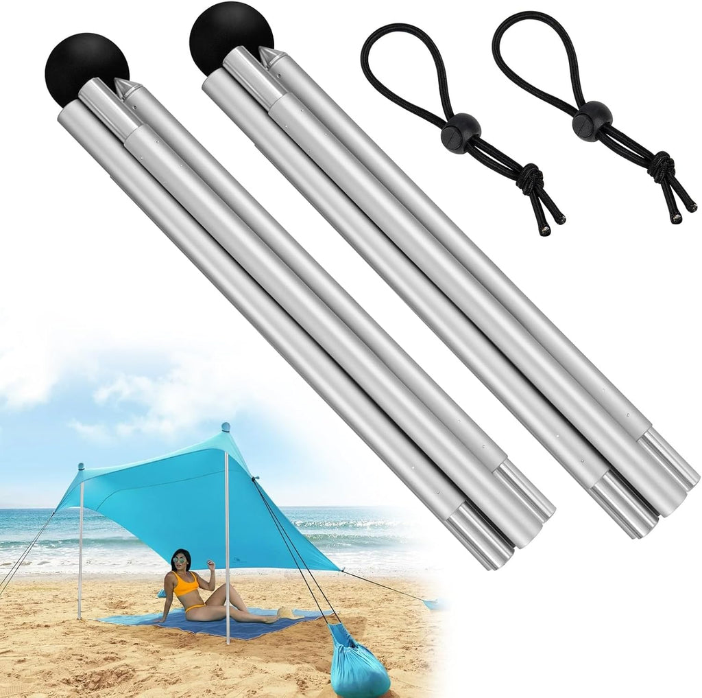 Postes de Repuesto para Carpa de Playa Neso Grande – Pack de 2, 6.56 ft (~2 m), Aleación de Aluminio Plegable
