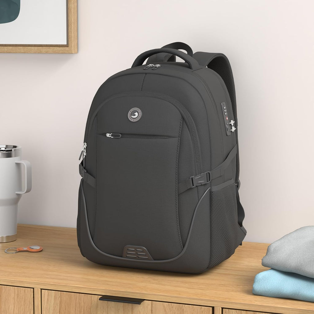 SHRRADOO Mochila de viaje para laptop para hombres y mujeres, mochila universitaria