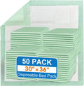 MILDPLUS Paquete de 50 almohadillas desechables para cama, 76 x 91 cm, almohadillas extra grandes para incontinencia | Alta absorción de 90 gramos para adultos, personas mayores, bebés y mascotas (sin adhesivo)