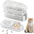 Tazones Desechables para Gato 30 Piezas con Foso Antihormigas | Bandeja de Doble Tazon Antiderrame para Gatos Callejeros y Exteriores, Suministro de 30 Dias