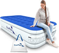 Colchón inflable doble EnerPlex con bomba incorporada - Colchón inflable de doble altura de 40 cm para camping, hogar y viajes - Cama inflable duradera con bomba doble - Fácil de inflar/Montaje rápido