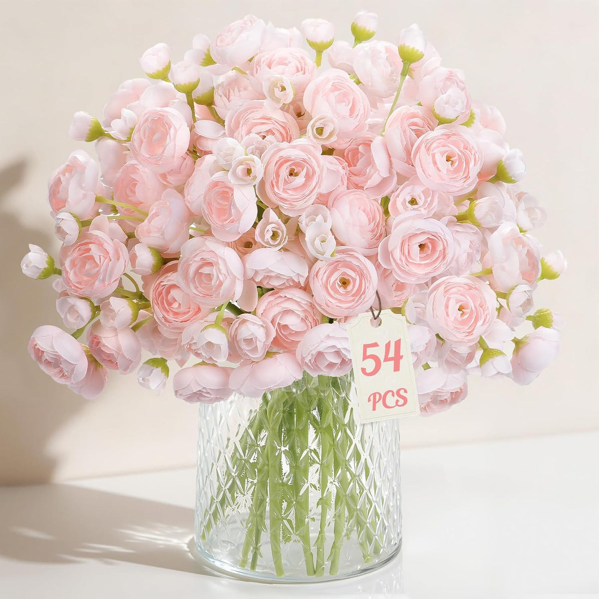 Alupssuc 30 piezas de ranúnculos artificiales de seda sintética, mini ranúnculos, flores artificiales de primavera para interiores para ramos DIY, flores artificiales de relleno para bodas al por mayor para decoraciones de despedida de soltera