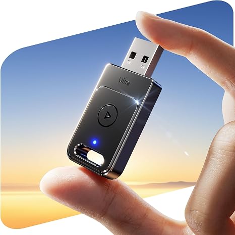 Adaptador inalámbrico para Apple Carplay, conexión automática rápida 3X, sin latencia, Plug & Play, adaptador inalámbrico Carplay, Mini Car Play Dongle 2025 para iPhone 6 ~ 17, apto para más de 927 autos, USB A/C, negro mate