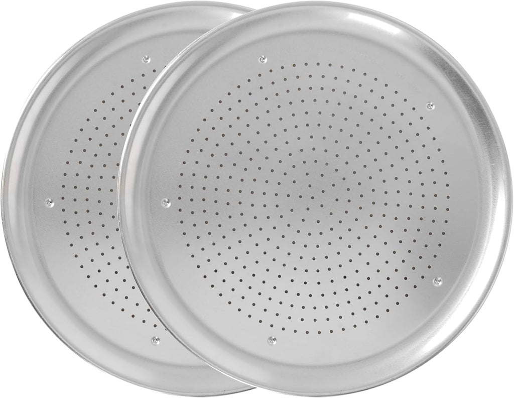 INCOMPLETO (1 MOLDE FALTANTE) Nordic Ware Naturals Molde para Pizza de Aluminio Perforado Air Crisp 16 Pulgadas | Set de 2