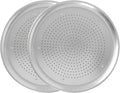 INCOMPLETO (1 MOLDE FALTANTE) Nordic Ware Naturals Molde para Pizza de Aluminio Perforado Air Crisp 16 Pulgadas | Set de 2