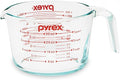 Pyrex Taza medidora de vidrio de 4 tazas para hornear y cocinar, apta para lavavajillas, congelador, microondas y horno precalentado, herramientas esenciales de cocina