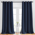 Cortinas largas NICETOWN - (52 pulgadas de ancho x 120 pulgadas de largo, azul marino, 2 piezas) Paneles para sala de estar con ojales para pasillo y habitación de invitados