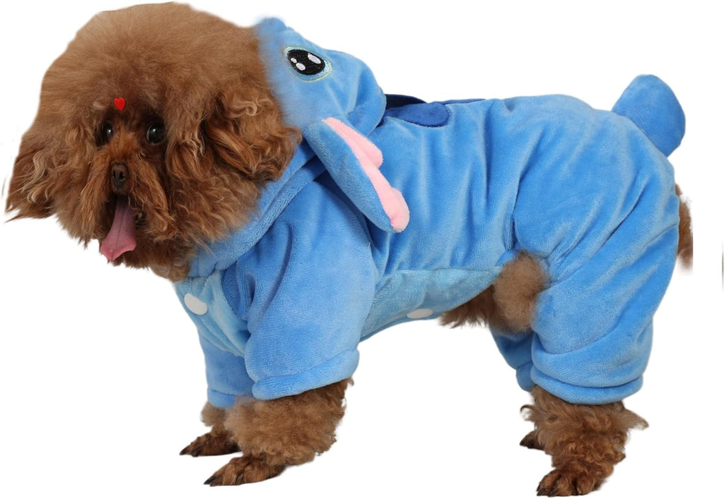 Pet Costume Dog Hoodies Pet Xmas Pajamas Outfit, Pet Coat for Small Medium Large Dogs Cats Winter Cartoon Coat for Party Halloween Christmas