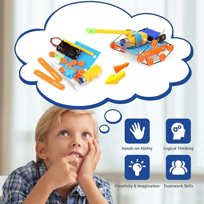 Kit de ciencia STEM para niños de 6 a 8, de 8 a 10 y de 10 a 12 años, manualidades para niños y niñas, regalos de 9 a 12 años, juguetes STEM de construcción de robots y coches para regalos de cumpleaños
