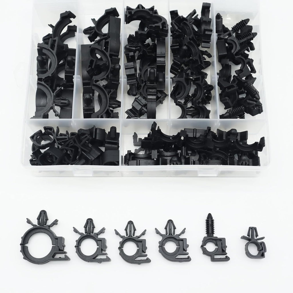 Kit de clips universales para cableado automotriz QYIMLI, piezas de repuesto para el enrutamiento del arnés de cables del compartimento del motor de camiones y automóviles (60 piezas)