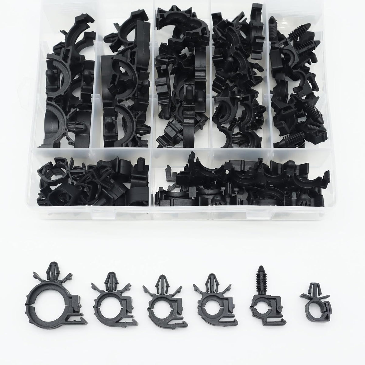 Kit de clips universales para cableado automotriz QYIMLI, piezas de repuesto para el enrutamiento del arnés de cables del compartimento del motor de camiones y automóviles (60 piezas)